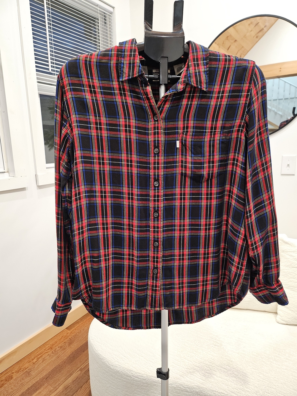 Levi's Camisa de franela- Estilo Boyfriend Fit - Talla M